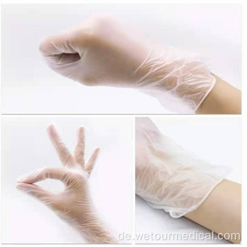 Einwegpuderfreie Schutzisolations-PVC-Handschuhe